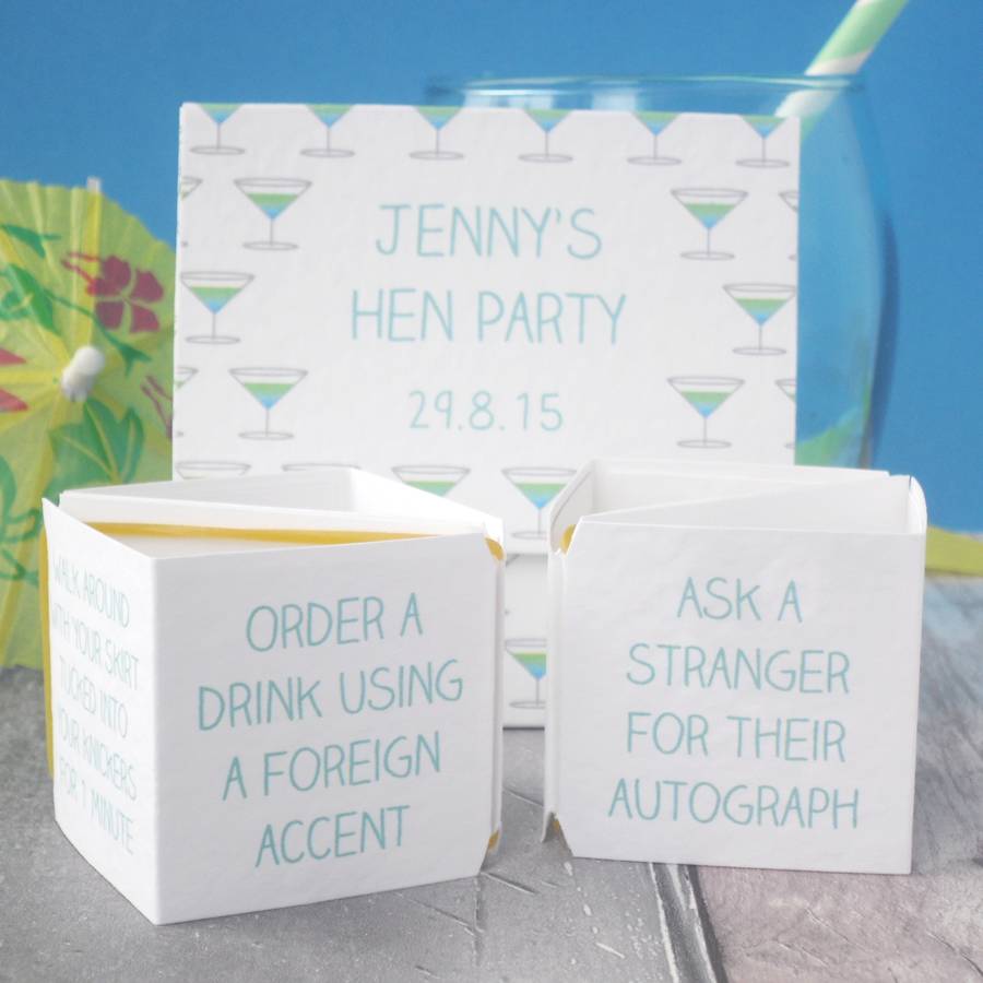 Personalised Hen Party Dares Cubes, 1 of 7
