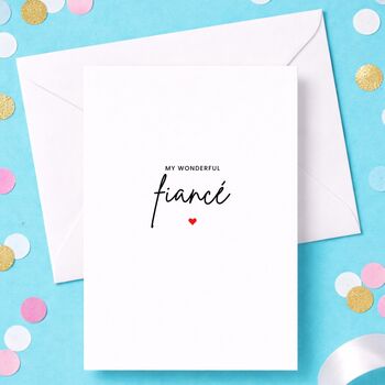 My Wonderful Fiancé Valentines Day Card, 2 of 5