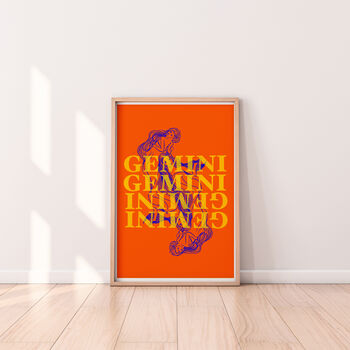 Gemini Zodiac Typography Print, 5 of 6