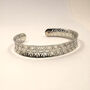 Sterling Silver Daisy Cuff Bangle, thumbnail 2 of 6
