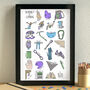 Climbing Alphabet Art Print Unframed, thumbnail 1 of 3