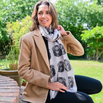 Gothic Face Halloween Print Scarf In Personalised Gift Box, 4 of 4