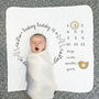 Personalised Baby Age Botanical Blanket Set, thumbnail 1 of 11