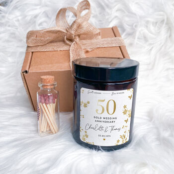 Golden 50 Years Candle Personalised Gift, 3 of 8
