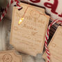Set Of Five Reusable Santa's Nice List Wooden Gift Tags, thumbnail 3 of 5
