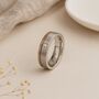 Men’s Personalised Stainless Steel Ring With Cubic Zirconia – 6mm, thumbnail 6 of 7