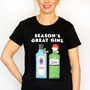 Gin Ladies Christmas T Shirt, thumbnail 1 of 5