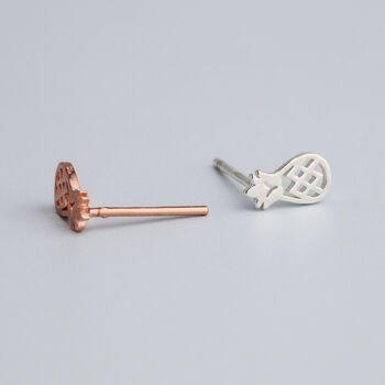 Sterling Silver Pineapple Stud Earrings, 3 of 4