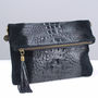 Personalised Leather Clutch Bag, thumbnail 8 of 12