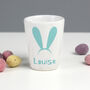 Personalised Easter Bunny Ears Ceramic Egg Cup, thumbnail 3 of 4