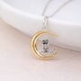 Personalised Gold Plated Sterling Silver Night Owl Pendant Necklace, thumbnail 1 of 9