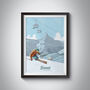 Zermatt Ski Resort Switzerland Travel Poster Art Print, thumbnail 1 of 8