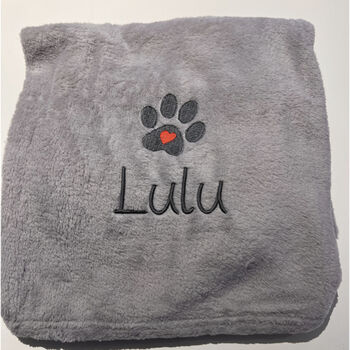 Personalised Embroidered Fleece Pet Dog Blanket, 5 of 8