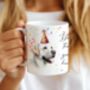 Personalised White Labrador Birthday Congratulations Party Gift Mug, thumbnail 1 of 2