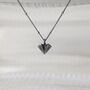 Geometric Heart Oxidised Sterling Silver Necklace, thumbnail 4 of 12