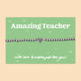 Amazing Teacher Heart Charm Stretch Bracelet, Stainless Steel, thumbnail 1 of 4
