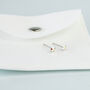 Sterling Silver Iridescent Crystal Stud Earrings, thumbnail 3 of 4