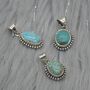 Turquoise Pendant: Sterling Silver, December Birthstone, thumbnail 3 of 6