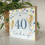 Balloon Brights 40th Birthday Card Blue, thumbnail 2 of 2