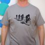 Cyclists And Their Shadows T Shirt, thumbnail 3 of 9