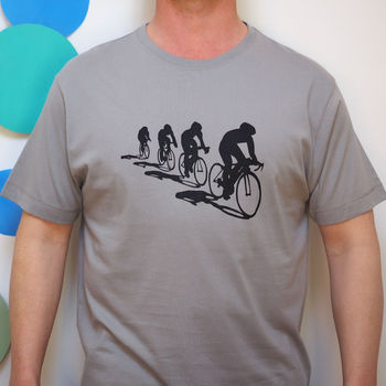 Cyclists And Their Shadows T Shirt, 3 of 9