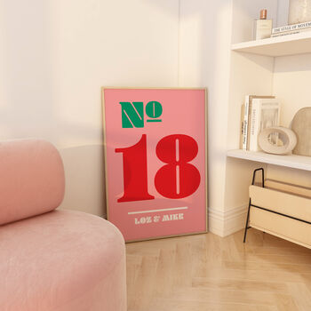 Personalised House Number Hallway Print, 4 of 5