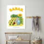 Babar The Elephant Sunflower Nursery Art Print, thumbnail 2 of 4