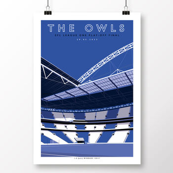 Sheffield Wednesday The Owls Wembley Poster, 2 of 7
