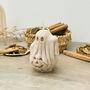 Beige Spooky Ghost Candle And Pumpkin Halloween Decor, thumbnail 8 of 10