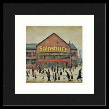 Framed 'Sainsbury's' Print. Lowry Style, 2 of 4