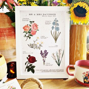 Anniversary Botanical Personalised Print, 2 of 5