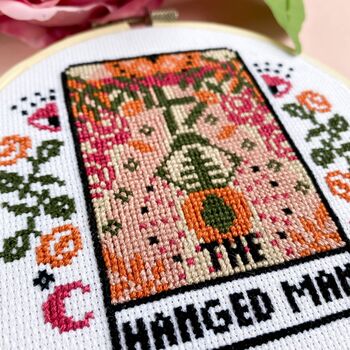 'The Hanged Man' Tarot Cross Stitch Kit, 2 of 4