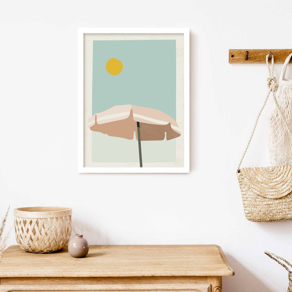 Beach Umbrella Art Print By Green Lili