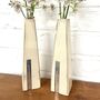 Two Personalised Wooden Vases With Aluminium Message, thumbnail 7 of 8