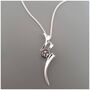 Pet Memorial Ashes Sterling Silver Lightening Necklace, thumbnail 1 of 2