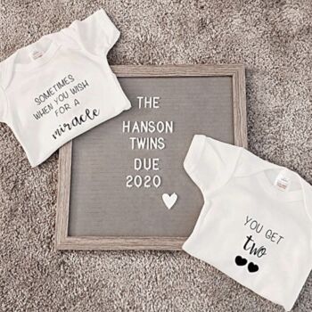 Twin Pregnancy Announcement Vests | Twin Baby Gifts, 4 of 5