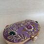 Purple Velvet Oval Clutch Bag, thumbnail 2 of 8