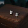 Sterling Silver Pear Cut Moissanite Earrings, thumbnail 2 of 8