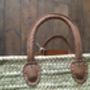 Large French Market Basket Short / Long Leather Handles, thumbnail 4 of 10