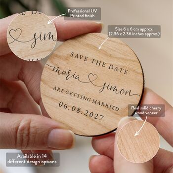 Personalised Save The Date Magnet Minimalist Cards, 3 of 9
