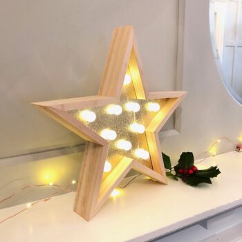 Wooden Light Up Star, 3 of 4
