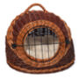 Two Colour Wicker Pet Carrier Igloo, thumbnail 3 of 3