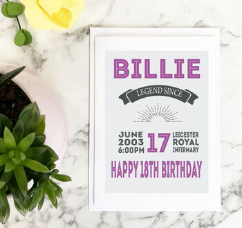 Personalised Special Date 18th Birthday Card, 3 of 6
