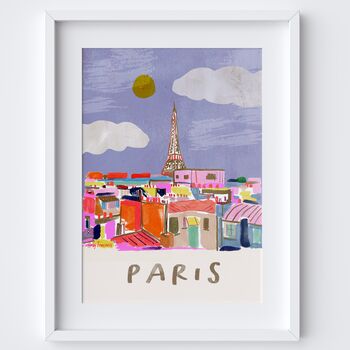 Paris Rooftops French Landmark Travel Print, 3 of 4