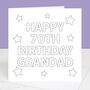 Colour In Personalised Grandad Birthday Card, thumbnail 1 of 4