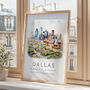 City Travel Poster For Dallas Texas, thumbnail 2 of 7