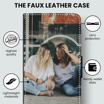 Personalised Leather Paris Design Wallet Flip Case, 7 of 9