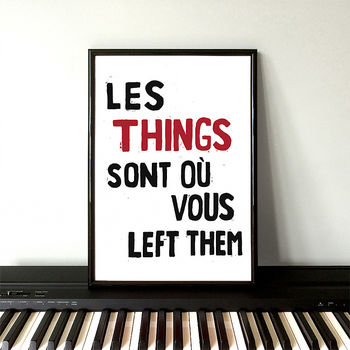 French Style Protest Poster Print 'Les Things', 2 of 4