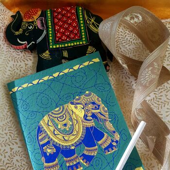 Handprinted Elephant Notebook, 4 of 6