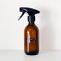 Amber Trigger Spray Bottle With Stamped Label, thumbnail 5 of 9